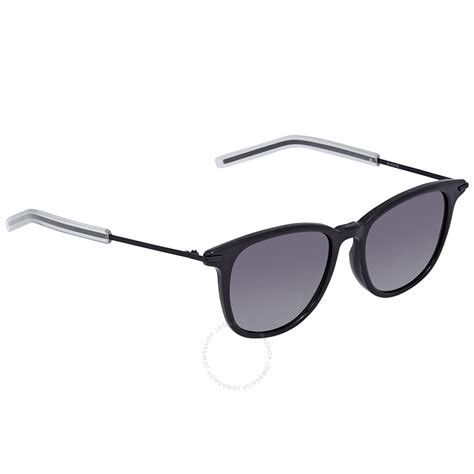 Dior Black Tie Grey Gradient Square Men's Sunglasses BLACK 